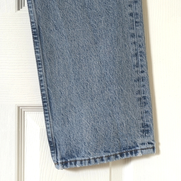 Topshop Distressed Medium Wash High Rise Straight Leg Button Fly Dad Jeans 28 - Picture 14 of 14